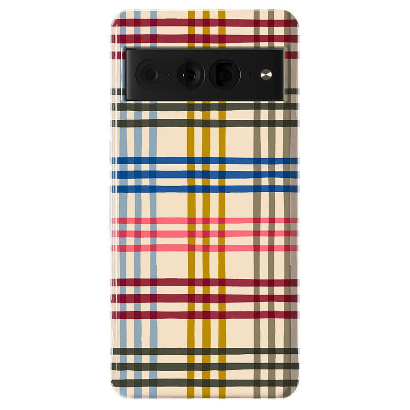 Colorful Plaid | Kitty and Vibe Holiday Case Phone Case Casetry Essential Google Pixel 7 Pro