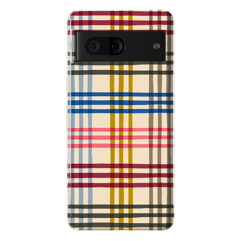 Colorful Plaid | Kitty and Vibe Holiday Case Phone Case Casetry Essential Google Pixel 7