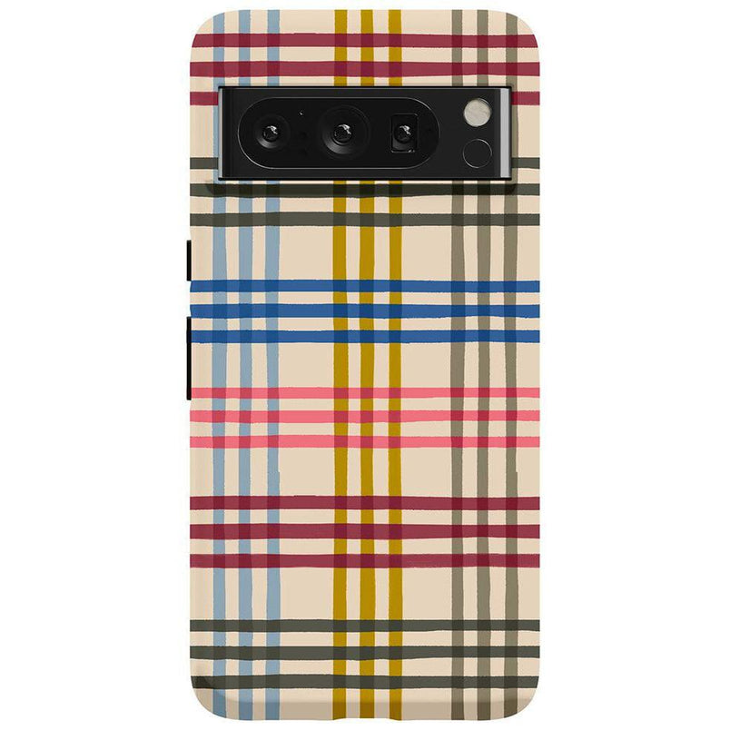 Colorful Plaid | Kitty and Vibe Holiday Case Phone Case Casetry Essential Google Pixel 8 Pro