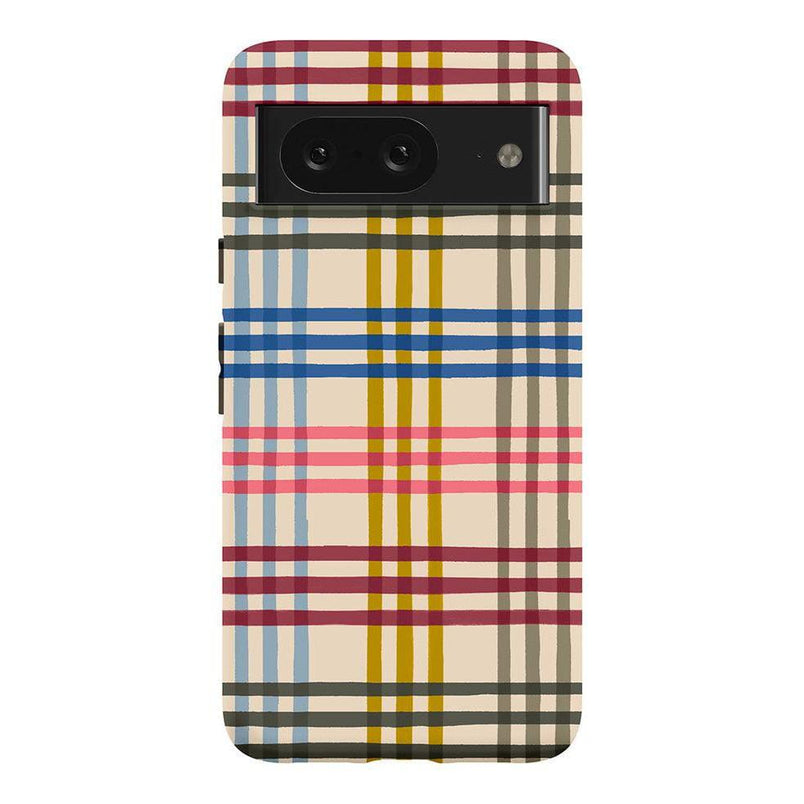 Colorful Plaid | Kitty and Vibe Holiday Case Phone Case Casetry Essential Google Pixel 8