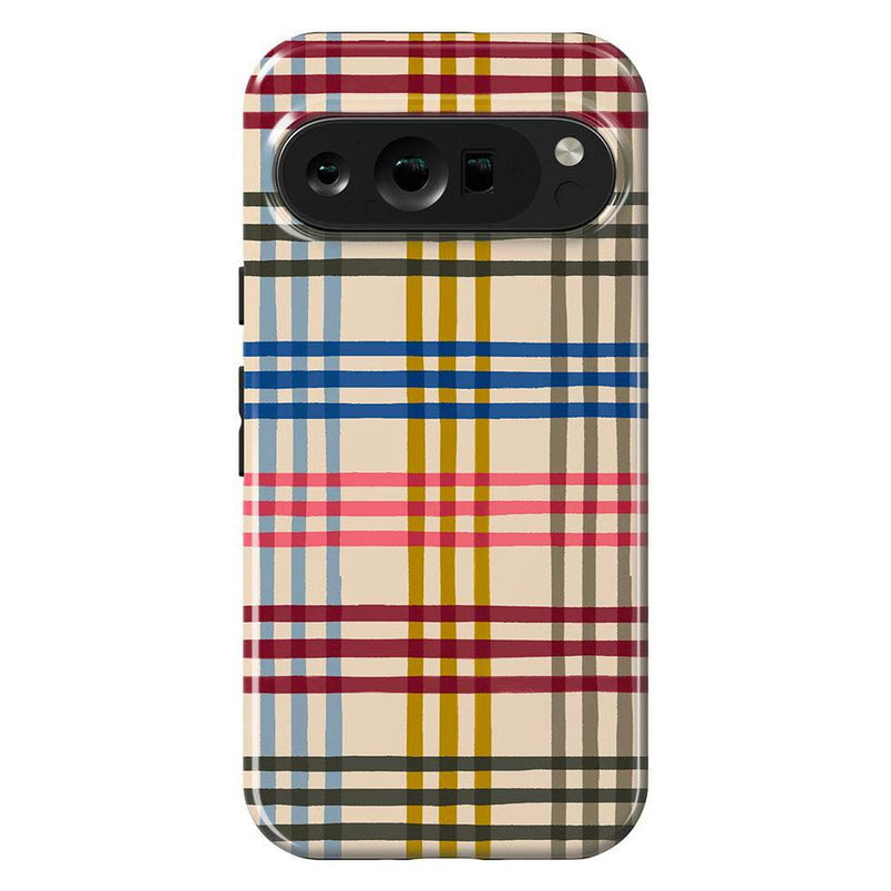 Colorful Plaid | Kitty and Vibe Holiday Case Phone Case Casetry Essential Google Pixel 9 Pro