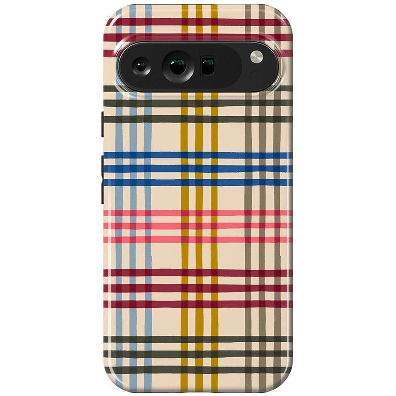 Colorful Plaid | Kitty and Vibe Holiday Case Phone Case Casetry Essential Google Pixel 9 Pro XL