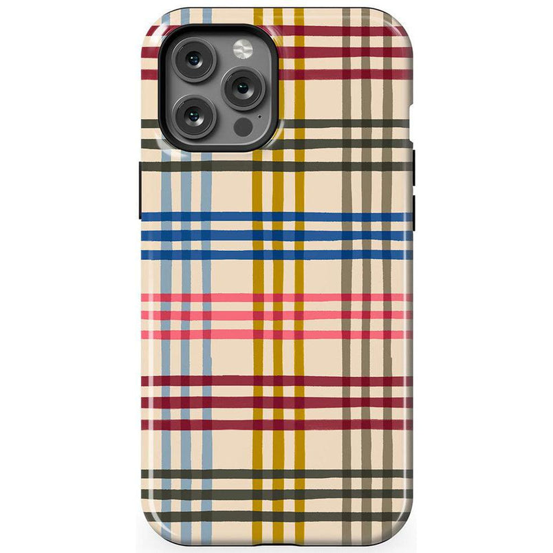 Colorful Plaid | Kitty and Vibe Holiday Case Phone Case Casetry Essential + MagSafe® iPhone 12 Pro Max