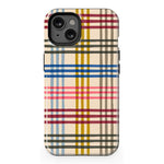 Colorful Plaid | Kitty and Vibe Holiday Case Phone Case Casetry Essential + MagSafe® iPhone 13