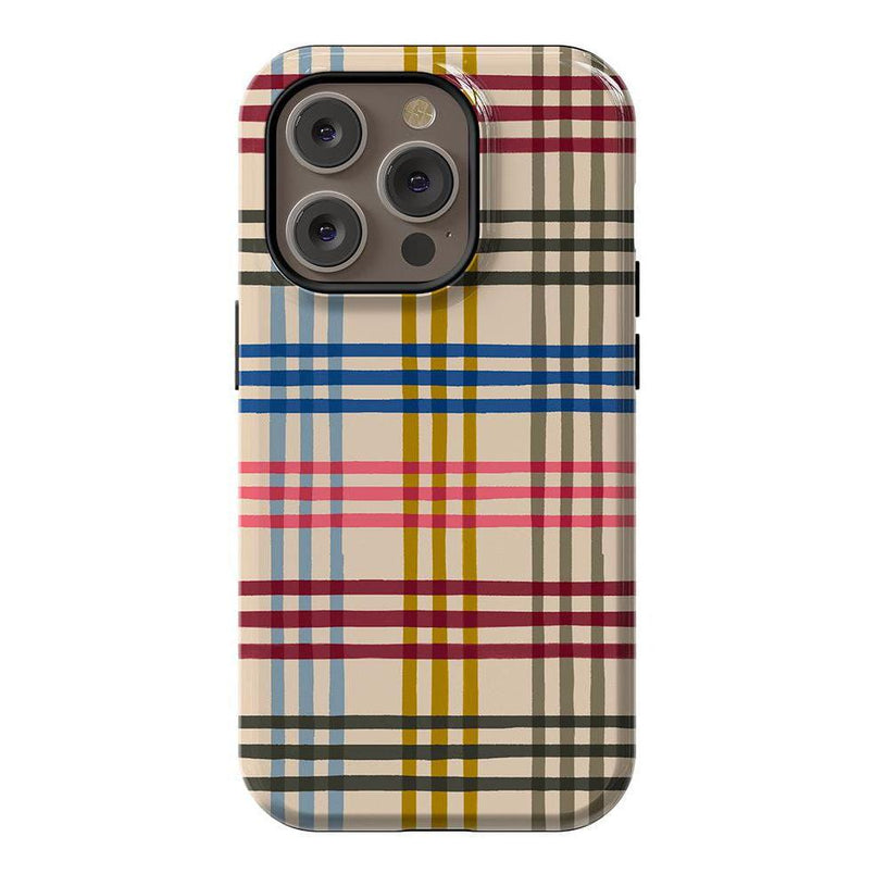 Colorful Plaid | Kitty and Vibe Holiday Case Phone Case Casetry Essential + MagSafe® iPhone 14 Pro