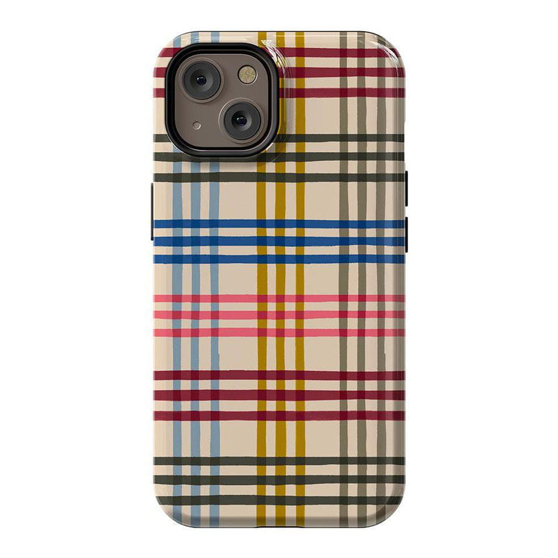 Colorful Plaid | Kitty and Vibe Holiday Case Phone Case Casetry Essential + MagSafe® iPhone 14
