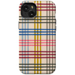 Colorful Plaid | Kitty and Vibe Holiday Case Phone Case Casetry Essential + MagSafe® iPhone 15 Plus