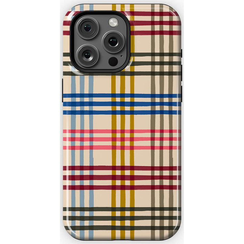 Colorful Plaid | Kitty and Vibe Holiday Case Phone Case Casetry Essential + MagSafe® iPhone 15 Pro Max