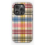 Colorful Plaid | Kitty and Vibe Holiday Case Phone Case Casetry Essential + MagSafe® iPhone 15 Pro