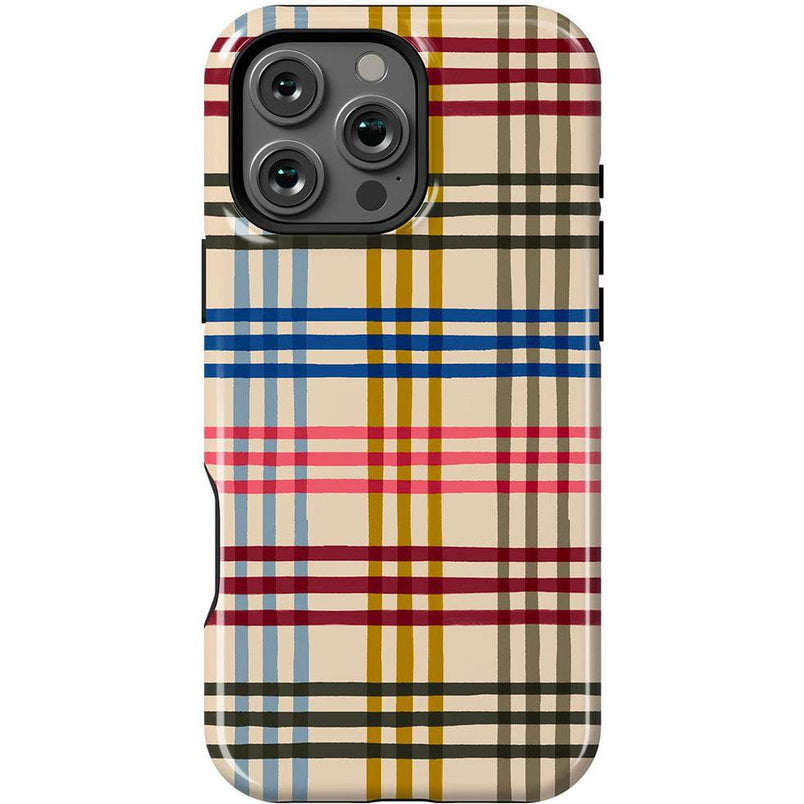Colorful Plaid | Kitty and Vibe Holiday Case Phone Case Casetry Essential + MagSafe® iPhone 16 Pro Max