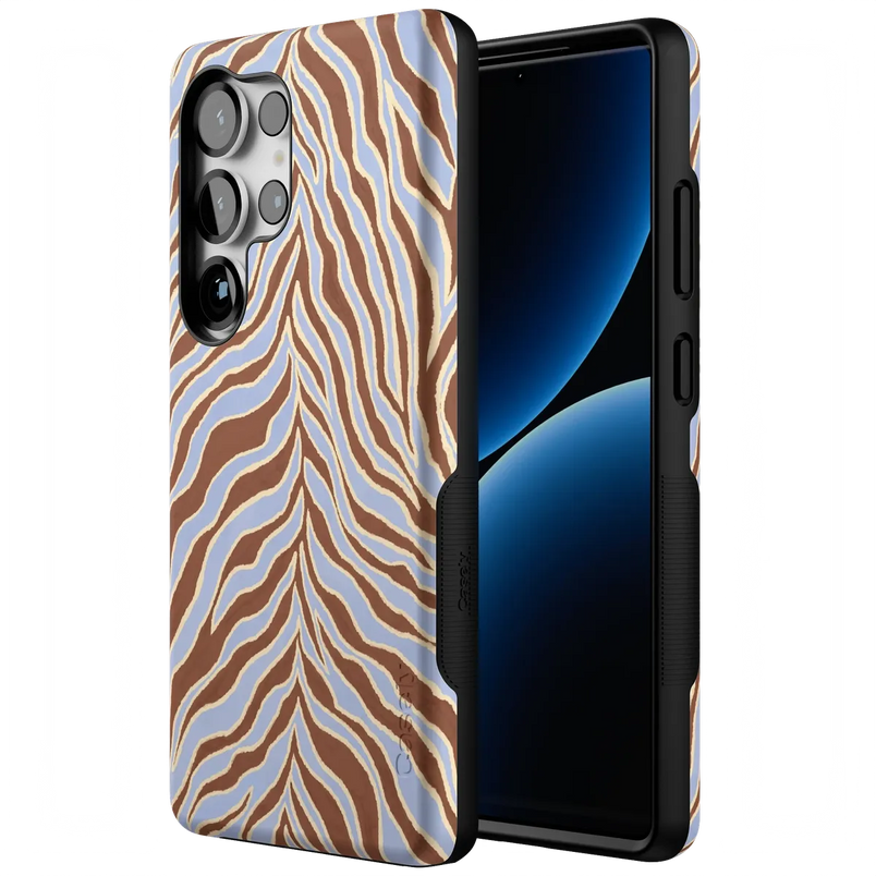 Untamed | Brown & Blue Zebra Case