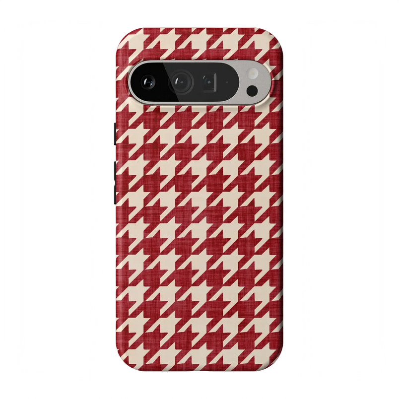 Scarlet Stitch | Red Houndstooth Case