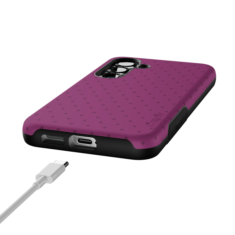 On the Dot | Plum Polka Dot Case
