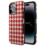 Scarlet Stitch | Red Houndstooth Case
