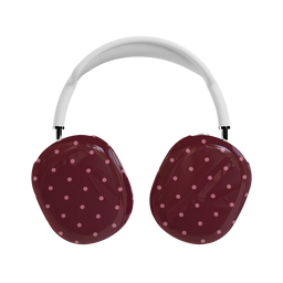 On the Dot | Burgundy Polka Dot AirPods Max Case