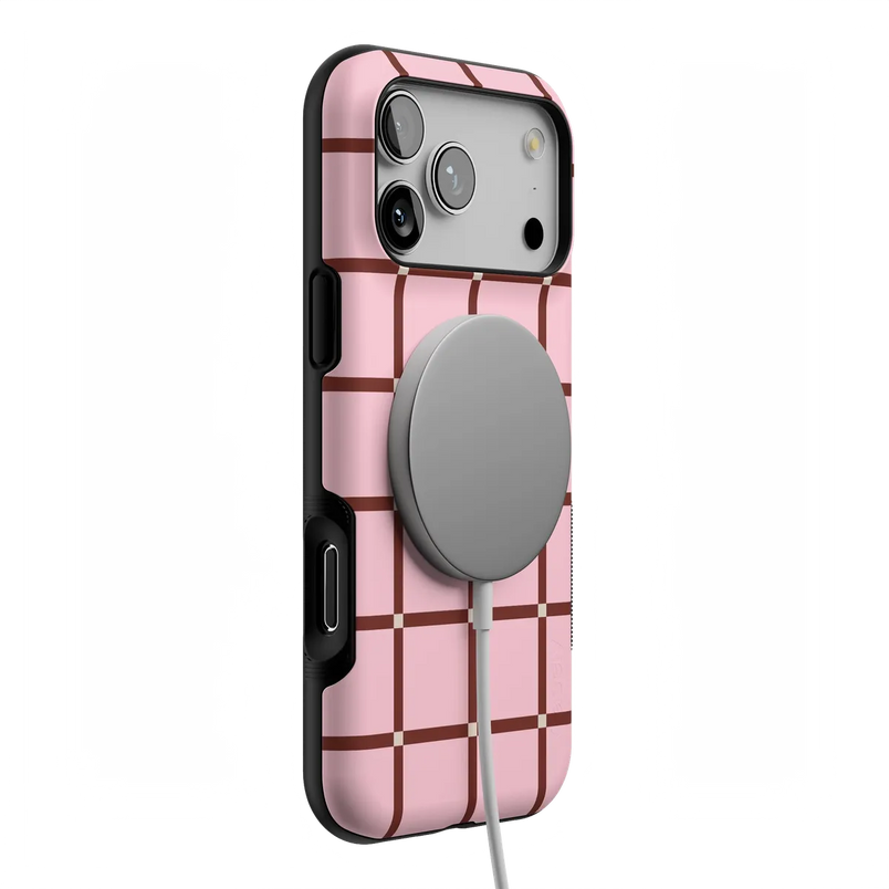 Uptown Gridlock | Pink Checkerboard Case