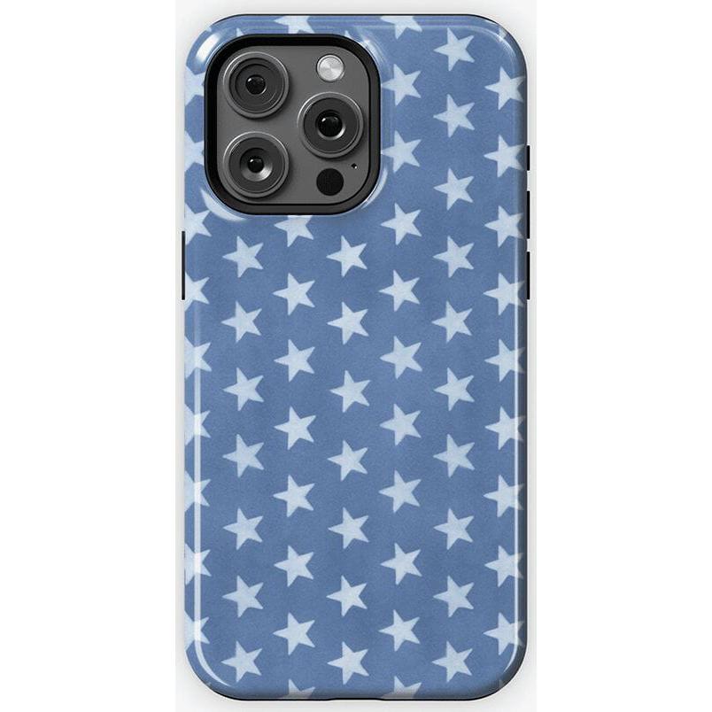 Coastal Blues | Denim Stars Case Phone Case Casetry Essential + MagSafe® iPhone 15 Pro Max