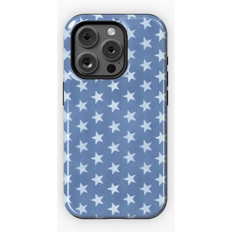 Coastal Blues | Denim Stars Case Phone Case Casetry Essential + MagSafe® iPhone 15 Pro