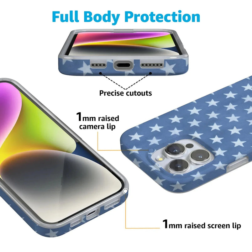 Coastal Blues | Denim Stars Case Phone Case Casetry 