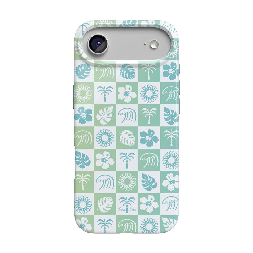 Coastal Checkers | Pura Vida Case iPhone Case get.casely Classic + MagSafe® iPhone 17 Air 