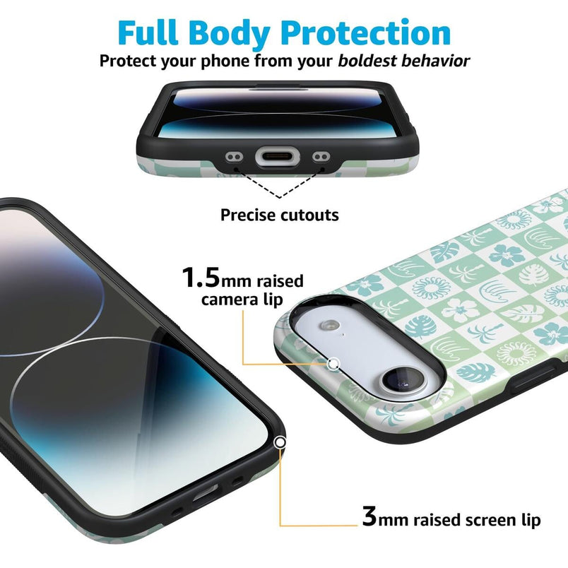 Coastal Checkers | Pura Vida Case iPhone Case get.casely 