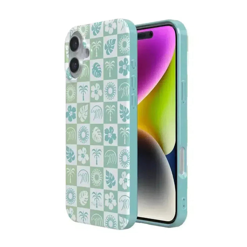Coastal Checkers | Pura Vida Case iPhone Case get.casely 