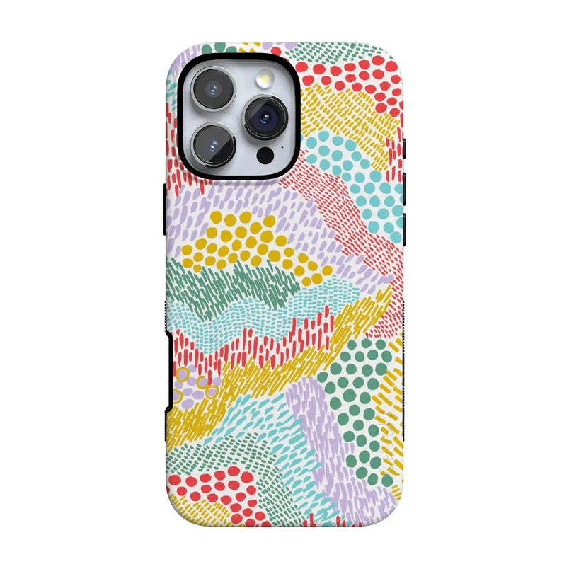 Color Me Happy | Pattern Colorblock Case iPhone Case get.casely Bold Flex + MagSafe® iPhone 16 Pro Max 