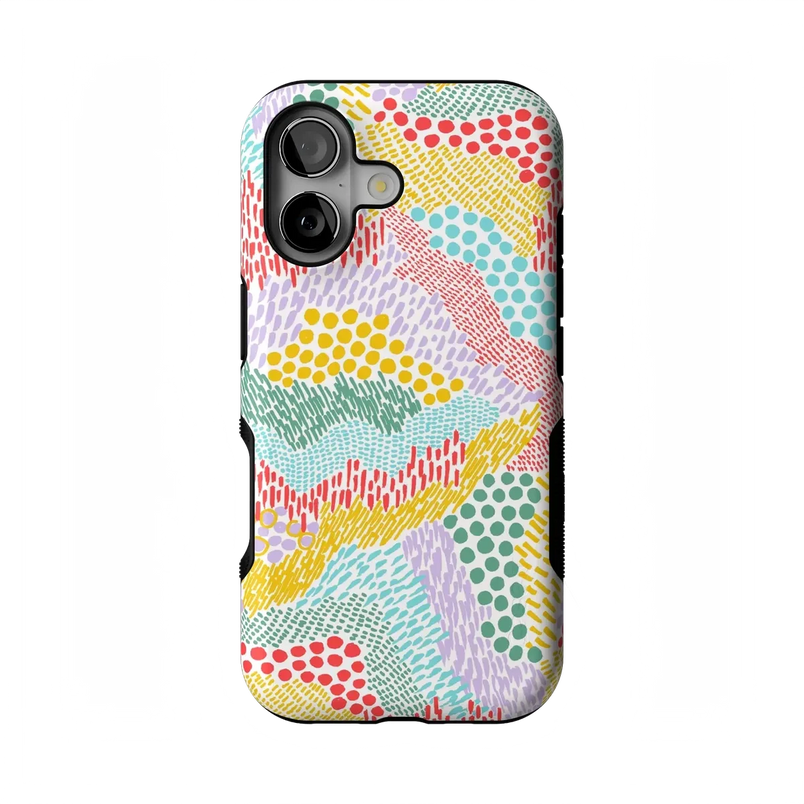 Color Me Happy | Pattern Colorblock Case iPhone Case get.casely Bold Flex + MagSafe® iPhone 17 