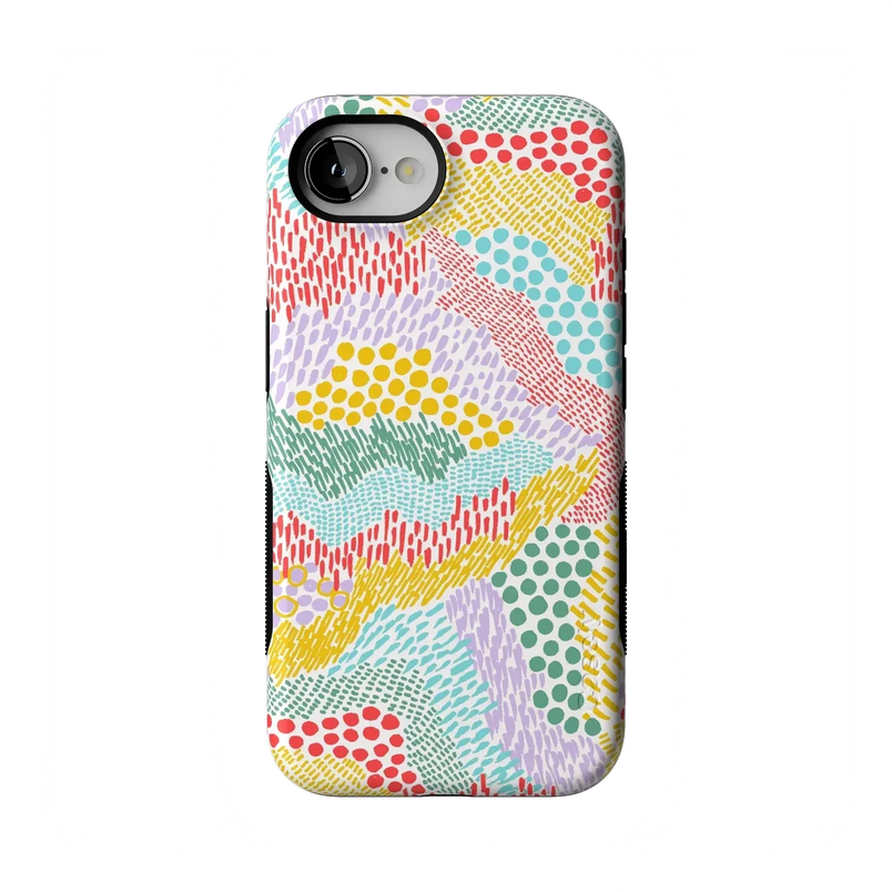 Color Me Happy | Pattern Colorblock Case iPhone Case get.casely Bold Flex + MagSafe® iPhone 17E 
