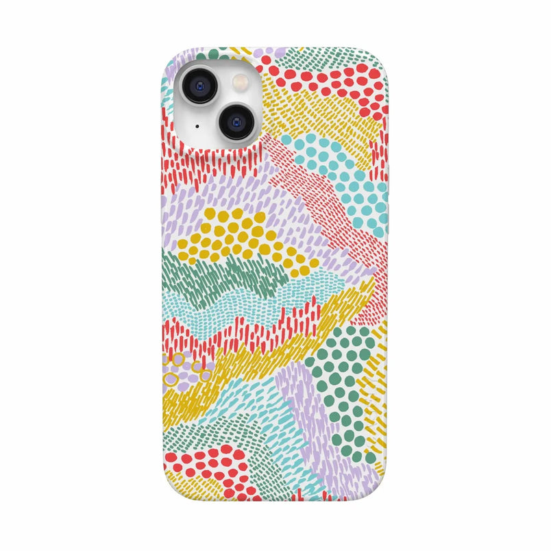 Color Me Happy | Pattern Colorblock Case iPhone Case get.casely Classic + MagSafe® iPhone 14 Plus 