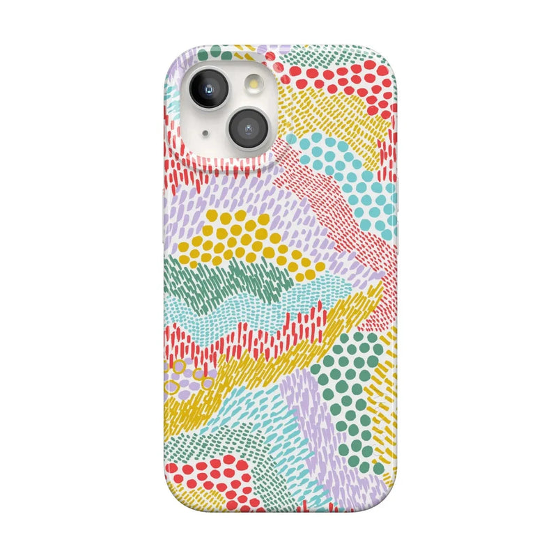Color Me Happy | Pattern Colorblock Case iPhone Case get.casely Classic + MagSafe® iPhone 14 Plus 