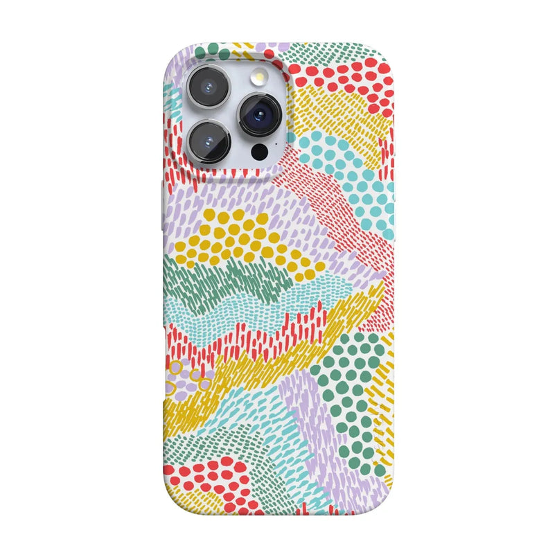 Color Me Happy | Pattern Colorblock Case iPhone Case get.casely Classic + MagSafe® iPhone 16 Pro Max 
