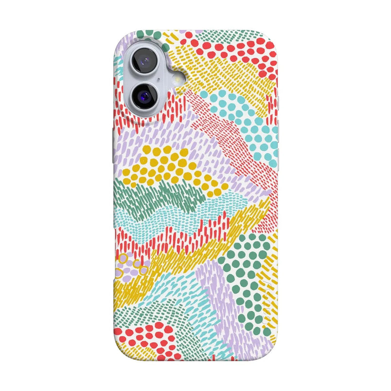 Color Me Happy | Pattern Colorblock Case iPhone Case get.casely Classic + MagSafe® iPhone 16 