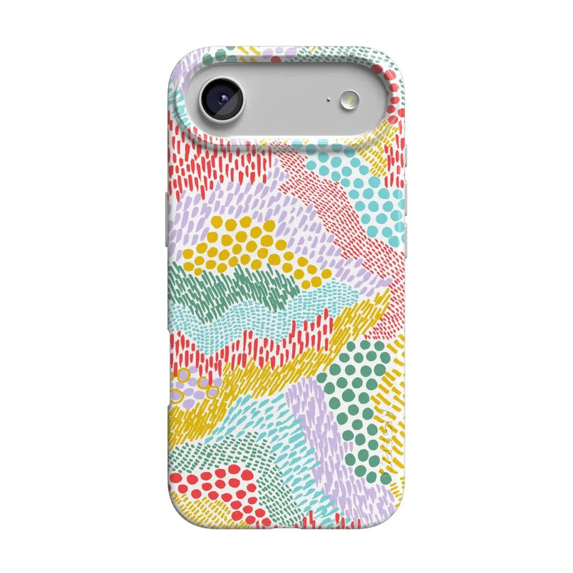 Color Me Happy | Pattern Colorblock Case iPhone Case get.casely Classic + MagSafe® iPhone 17 Air 