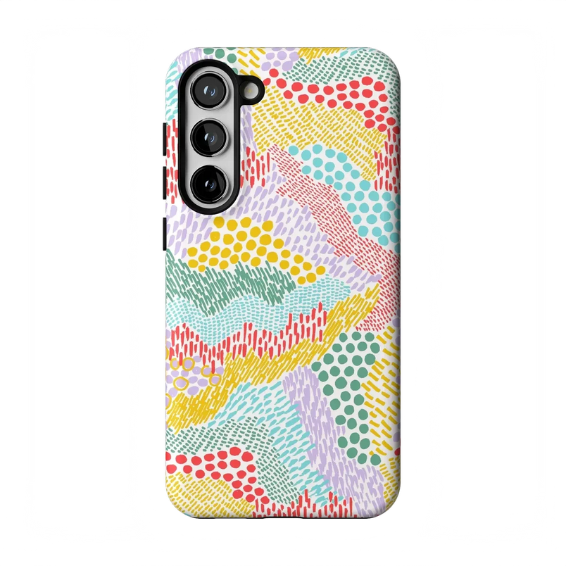 Color Me Happy | Pattern Colorblock Case iPhone Case get.casely Essential Galaxy S23 Plus 