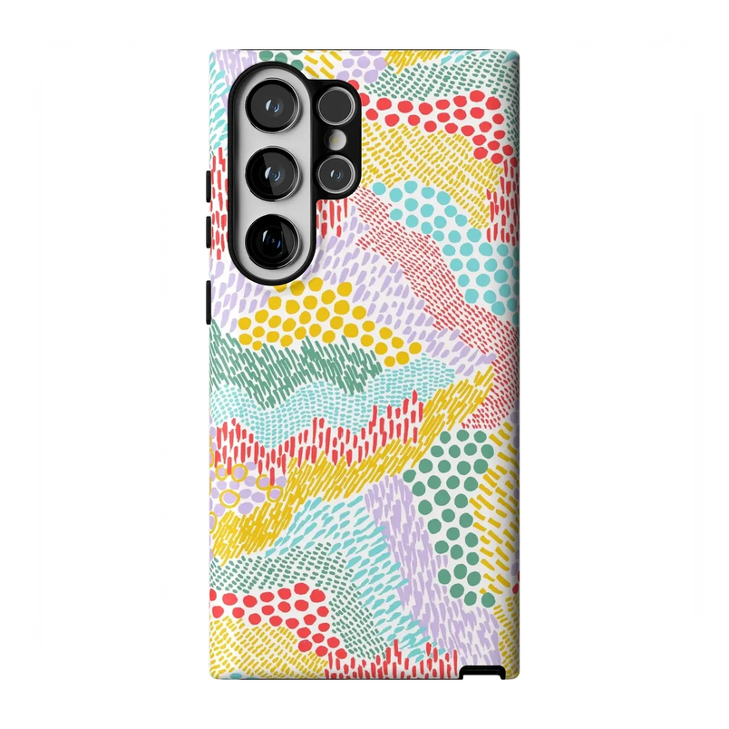 Color Me Happy | Pattern Colorblock Case iPhone Case get.casely Essential Galaxy S23 Ultra 