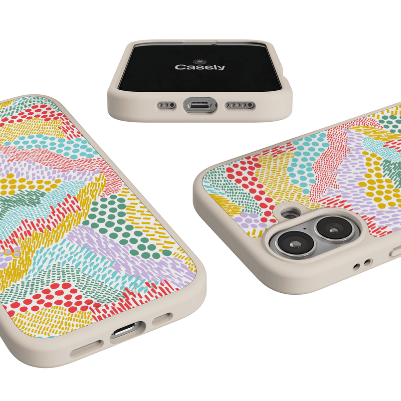 Color Me Happy | Pattern Colorblock Case iPhone Case get.casely 