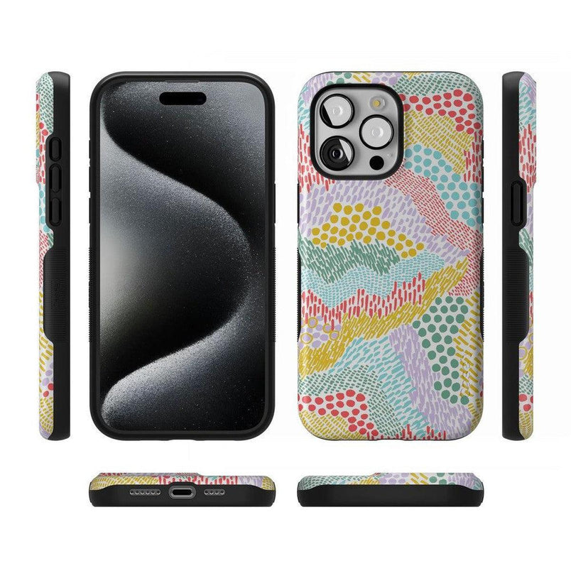 Color Me Happy | Pattern Colorblock Case iPhone Case get.casely 