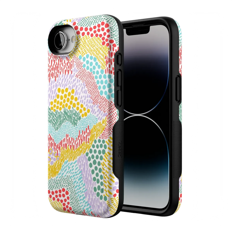 Color Me Happy | Pattern Colorblock Case iPhone Case get.casely 
