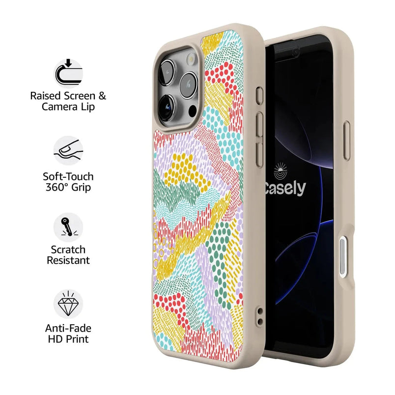 Color Me Happy | Pattern Colorblock Case iPhone Case get.casely 