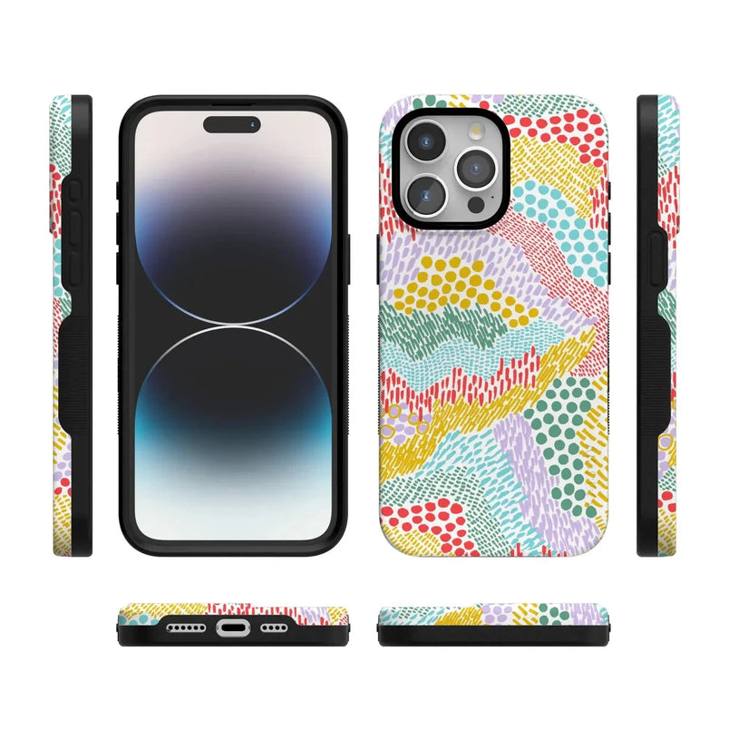 Color Me Happy | Pattern Colorblock Case iPhone Case get.casely 