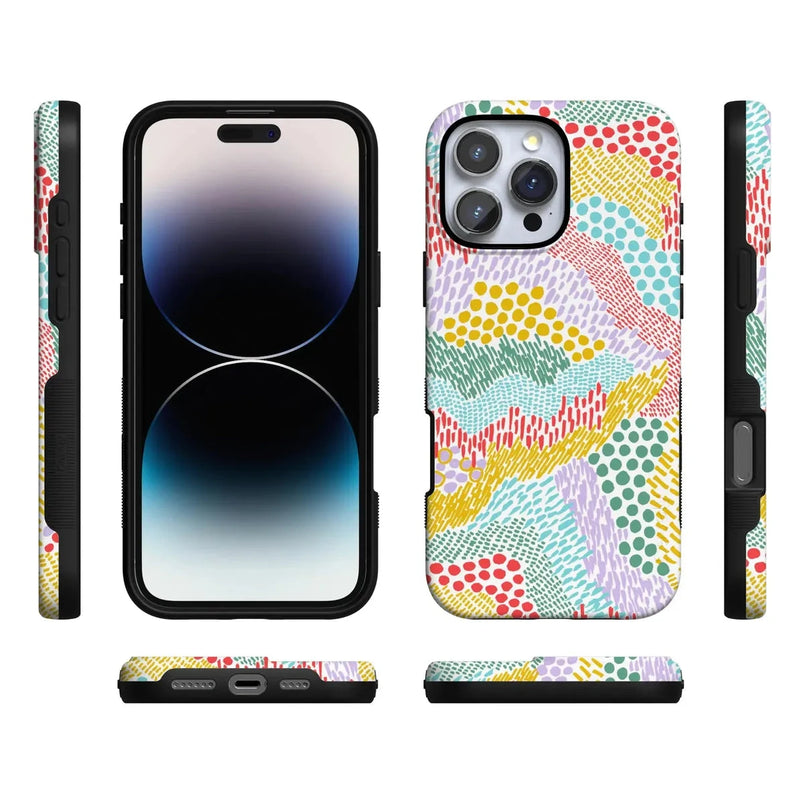 Color Me Happy | Pattern Colorblock Case iPhone Case get.casely 
