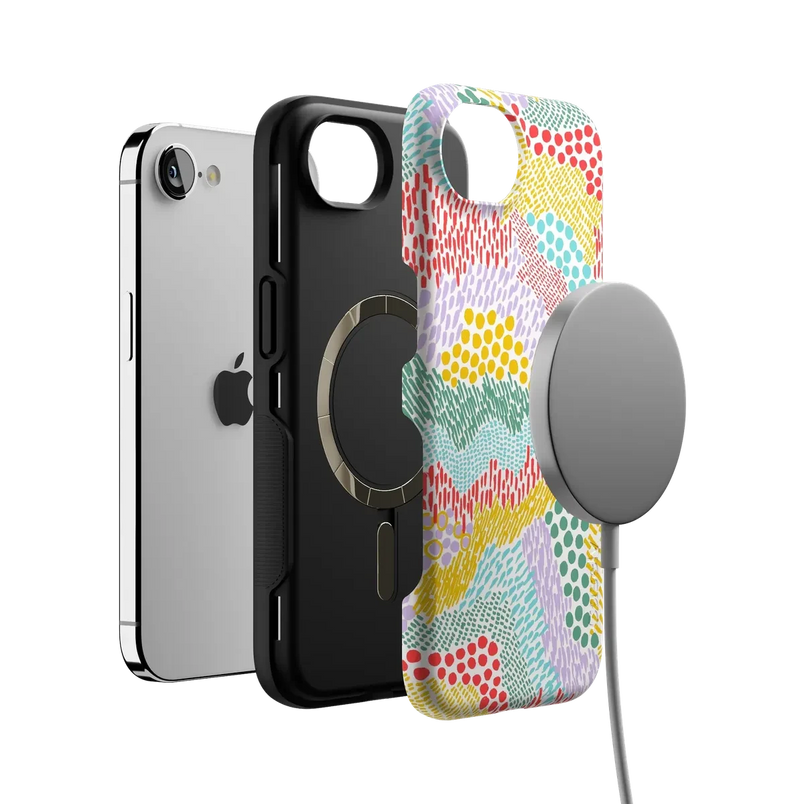 Color Me Happy | Pattern Colorblock Case iPhone Case get.casely 