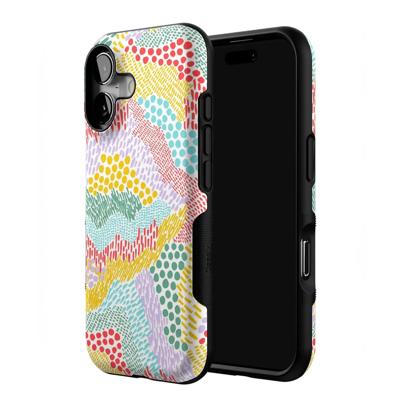 Color Me Happy | Pattern Colorblock Case iPhone Case get.casely 