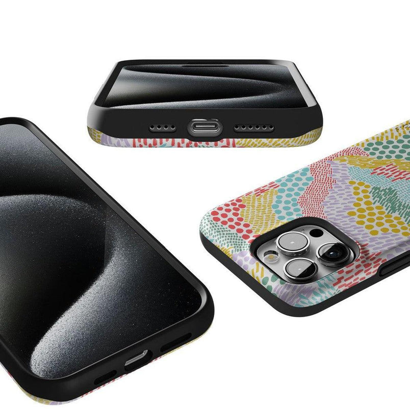 Color Me Happy | Pattern Colorblock Case iPhone Case get.casely 