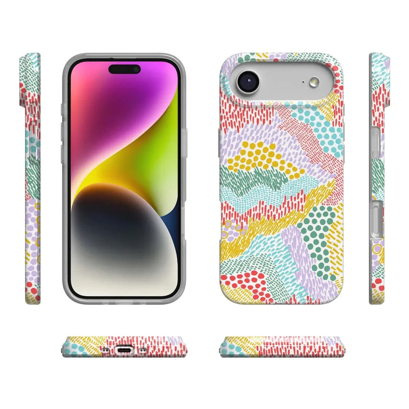 Color Me Happy | Pattern Colorblock Case iPhone Case get.casely 