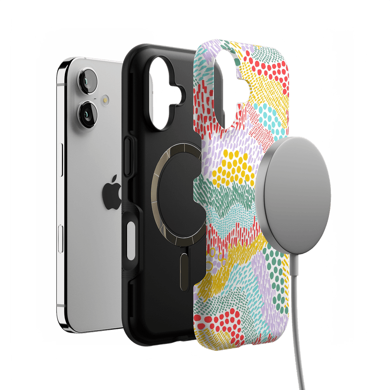 Color Me Happy | Pattern Colorblock Case iPhone Case get.casely 