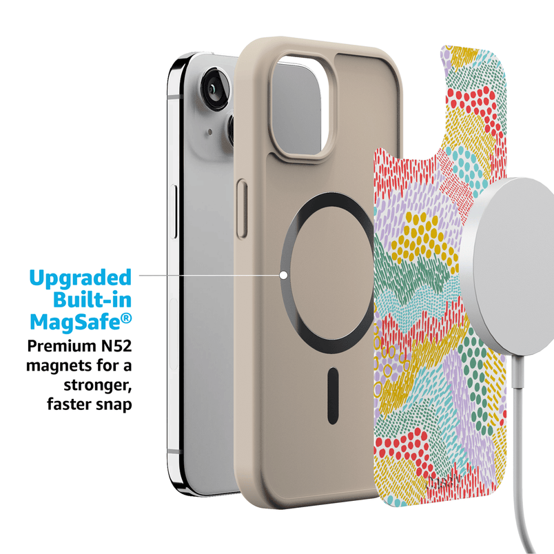 Color Me Happy | Pattern Colorblock Case iPhone Case get.casely 