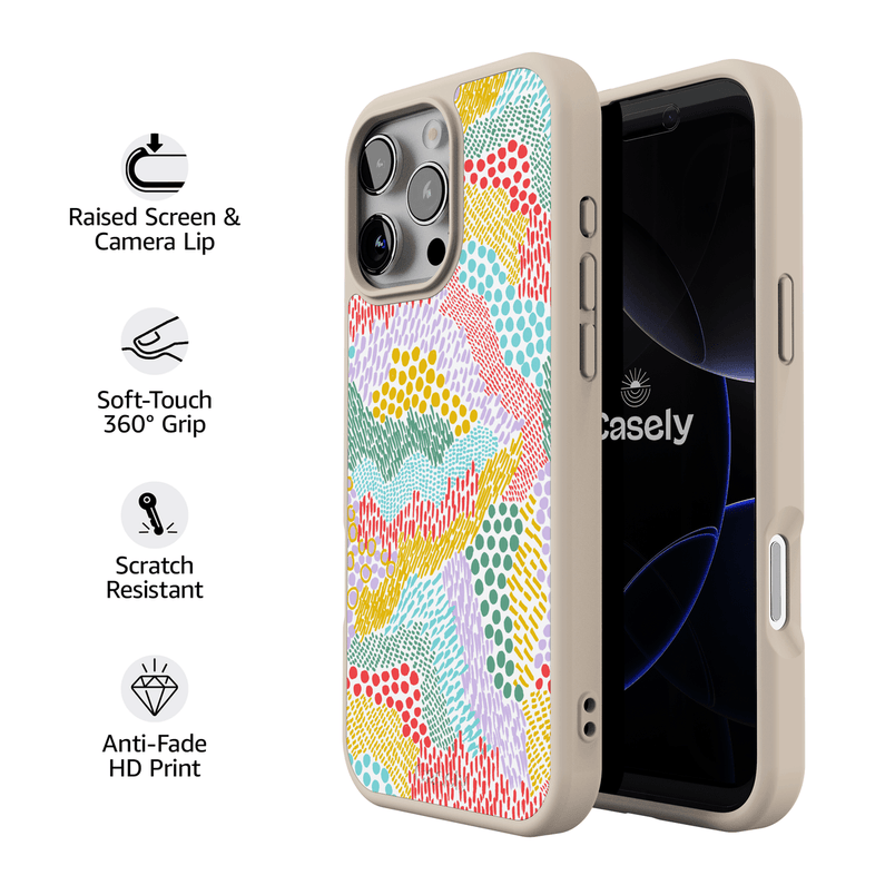 Color Me Happy | Pattern Colorblock Case iPhone Case get.casely 