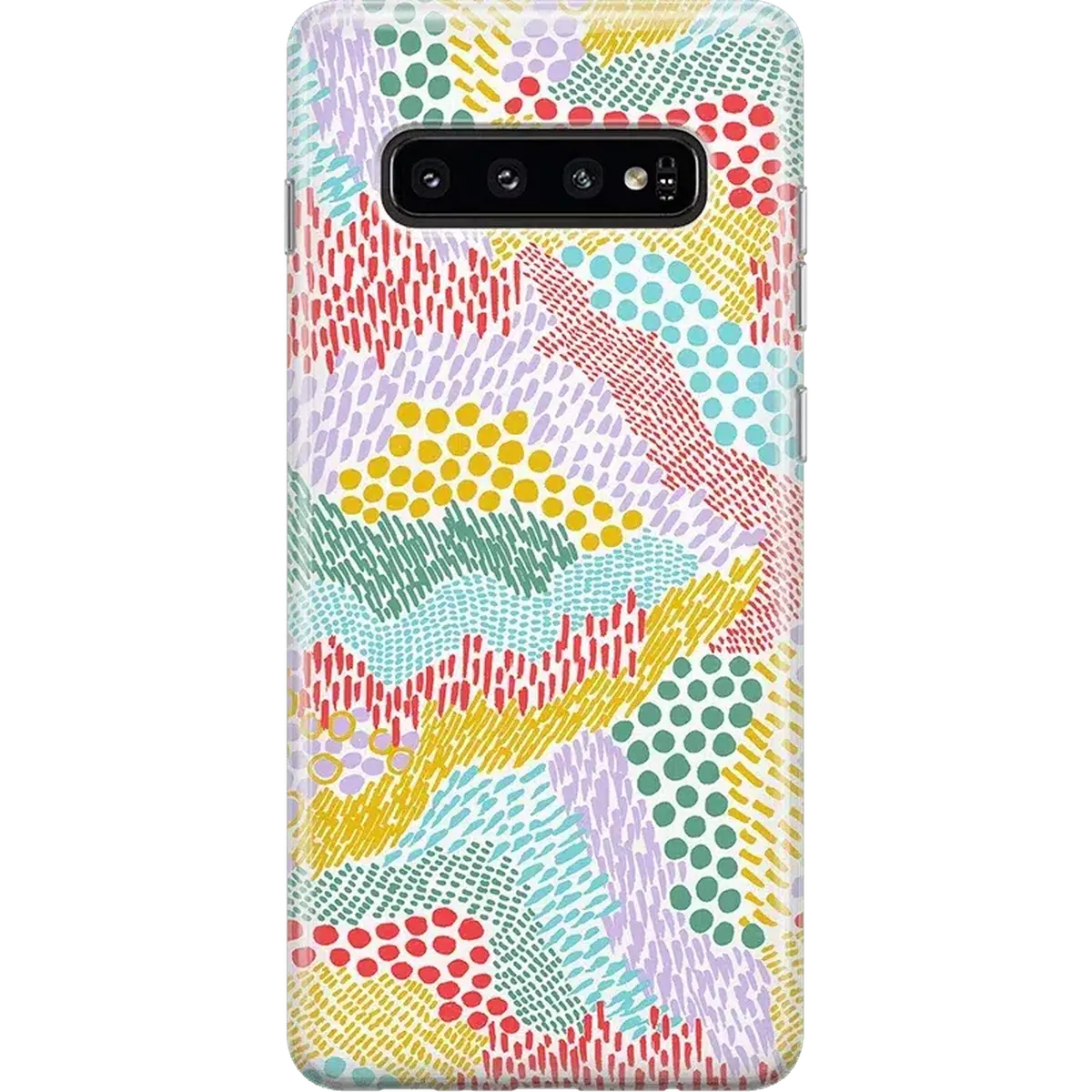 Color Me Happy Pattern Colorblock Samsung Case - Thumbnail 2